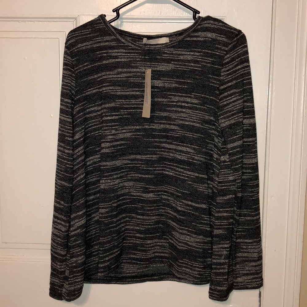 Black and Grey Wide Hem Sweater